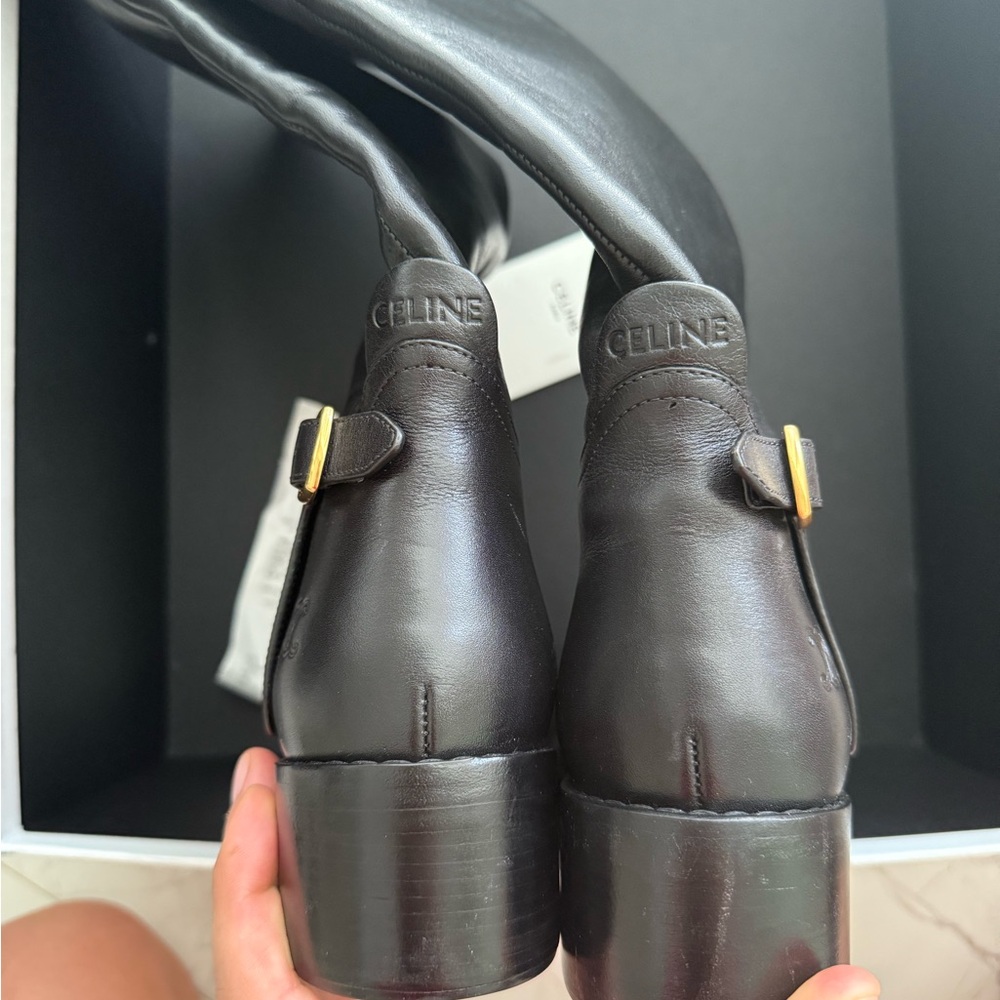 Celine Black Leather Boots - Picture 4 of 6